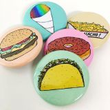 Custom 1.5 Round food buttons